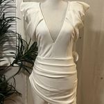 Luxxel  White Mini Dress with structure shoulders. Photo 5