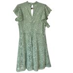 Anthropologie Maeve Green Lace Mini Dress Women’s Large Mock Neck Sleeveless Photo 5
