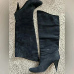 Alberto D. Molina Knee High Suede Heeled boots 8.5 Black Photo 1