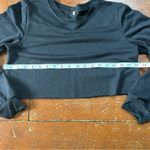 SheIn Black Cuffed Sleeve Crop Sweatshirt Photo 2