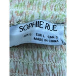 Sophie Rue Womens Blouse Off White Floral Elbow Sleeve V Neck Smocked Boho L New Photo 6