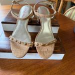 Lilly Pulitzer Rory Open Toe Sandal Tan with Gold Studs and Metallic Detail 7 Photo 6