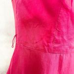 Y2K Coast Silk Dress Womens 8 Ruffled Dopamine Strapless Fairycore‎ Maximalist Pink Photo 7