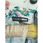 SheIn NWT Satin Paisley Shirt Dress Medium Green Baddie Loud Luxury Glam Regency Chic Photo 5