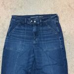 American Eagle Super High Rise Baggy Wide Leg Dark Wash Stretch Denim Jeans12 Photo 1