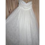 Lulus NWT  Blissful Forever White Tulle Lace Strapless Pleated Maxi Dress Size M Photo 8