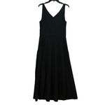 Vince NWT $445 Relaxed V-Neck Pocketed Dress in Black XXS Photo 5