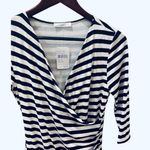 Lush Clothing NWT Lush Black White Stripe Dress Mini Faux Wrap m Photo 1