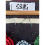 Moschino VTG Cheap and Chic Striped Floral Appliqué Top Size US 10 Cottage Tea Photo 3
