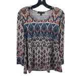 Living Doll  Women's tunic top shirt pullover mini dress Large EUC peacock Photo 5