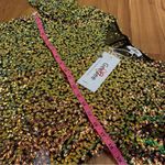 GeeGee Sequin Long Sleeve Mesh Crop Top Medium Green Pink Yellow New Women’s Photo 5