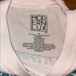 Modern Lux Summer Sale:  White Tee with Green and Pink Bermuda Design Photo 4