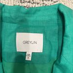 Greylin  Havana Boyfriend Linen Blend Green Blazer Photo 10