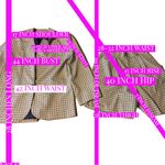 VINTAGE CIRCA 1990'S CHRISTY GIRL TAUPE & BLUE PLAID SHORTS' SUIT (12) Photo 12