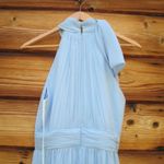 Mac Duggal  55035 Womens Blue High Neck Chiffon Gown with Bow Photo 11