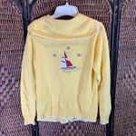 Breckenridge Vintage  Petites Yellow Sailor Embroidered Cardigan Size S Photo 0