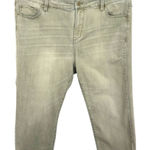 Avenue Plus Size 20 Capri Jeans Sage Green Stretch Denim Faded Wash Pants 744 Photo 0