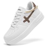 Chunky Platform Sneakers for Women，Women's Comfy Sparkly Dad Shoes Lace Photo 0