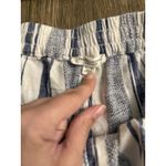 Beach Lunch Lounge Women's Size XL Blue White Stripe Linen Blend Shorts Photo 10