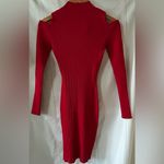 Say What? Say What? Vibrant Red Long Sleeve Dress Photo 7