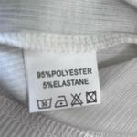 Cute Ribbed Scoop Neck Bright White Long Sleeve Top. Women’s Shirt Size L. NWOT Size L Photo 1