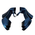 Alice + Olivia  Croc Embossed Platform Sandals New Black Size 10.5 Photo 2