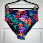 Swimsuit For All Swimsuits For All Tropical Floral Print High Waist Swimsuit Bottoms Photo 0