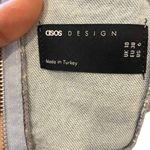 ASOS  Strapless Denim Mini Dress With Slit Hem Photo 8