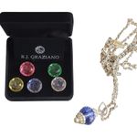 R.J. Graziano Interchangeable Crystal Necklace Set – Perfect Holiday Gift Silver Photo 0