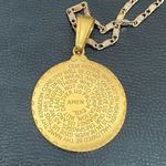 Lord’s Prayer Our Father Praying Hands Medallion Pendant 18” Religious Necklace Photo 3