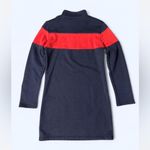 Sail To Sable  Navy and Red Zipper Sweatshirt Dress, XS Photo 4