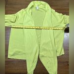 Chico's  Size XL/3 Lime Green Open Soft Lightweight Knit Cardigan Photo 2