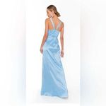 Show Me Your Mumu Show‎ Me Your Mumu Charlotte Bow Dress Size XL Light Blue Taffeta Bridesmaid NEW Photo 2