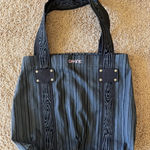 Dakine Black Gray Animal Stripe Canvas Shoulder Tote Bag Y2K Style Paisley Lined Photo 0