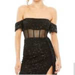Mac Duggal  11665 Illusion Midriff Corset Off-The-Shoulder Dress Size 4 Photo 7