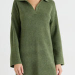 Abercrombie & Fitch NEW Thyme Green Sweater Dress Size Large Tall Photo 0