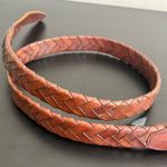 Brighton Vintage  Woven Leather Belt Solid Brass Buckle Size 36 Unisex 46713 Photo 2