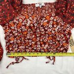 Madden NYC Shirred Print Peasant Top. Padded cups. Size XL junior’s 15 Photo 9
