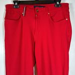 Tommy Hilfiger  Red Tribeca Skinny Pants Christmas Holiday Valentines Size 8 EUC Photo 1