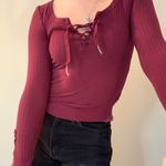 Hollister Burgundy Red Tight Shirt  Photo 1