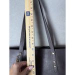 Dark Gray Women's Soft Faux Leather Tote Shoulder Bag with Tassel Photo 3