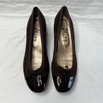 Fs / Ny Womens Brown Suede Cap Toe Wedge Shoes Size 9.5 Made In Spain Photo 4