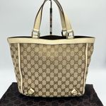 Gucci Beige/Cream GG Canvas And Leather Abbey D-Ring Tote Photo 1