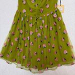 Unique Vintage NWT Smak Parlour Medium 6-8 Avocado Strawberry Print Flare Dress Photo 2