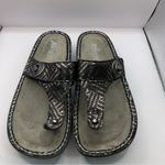 Alegria  silver Black CAR  532  Thong Slip On Adjustable sandals Size40 US9.5 F16 Photo 0