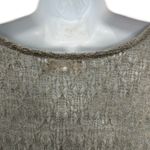 Revolve Nation LTD  Gray Gold Sparkle Open Knit Half Dolman Sleeve Sweater size S Photo 8