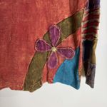 Rising International Jacket Womens Large Red Boho Floral Patchwork Zip Hoodie Photo 9