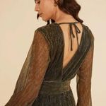 Black And Gold Plisse Mini Dress Size M Photo 1