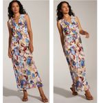 NEW Favorite Daughter The Sleeveless Nita Dress Winter Bloom Blue Photo 2