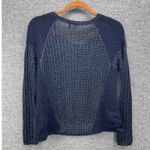 The Fisher Project Womens Sweater Size Small Grunge Cozy Knit Sparkle USA Made Black Photo 5